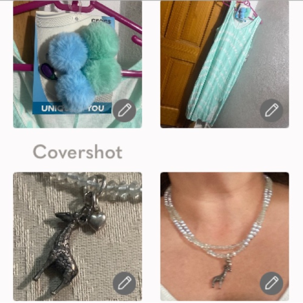So Tie-dye dress XXL+Glitz/Pearl Bead 925 Giraffe🦒double strand 18.5”necklace